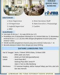 Cara melamar kerja di birght store : Lowongan Kerja Informa Bandung 2020 Ada Banyak Posisi 2021