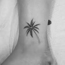 Small Palm Tree Tattoo On Ankle By Tim Van Horn Tree Tattoo Ankle Tree Tattoo Small Palm Tree Tattoo