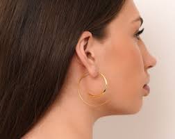 Sterling Silver Spiral Hoop Earrings: Minimalist 18K Gold Plated