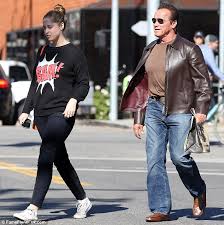 He took part in bodybuilding online magazine about celebrities' height, weight and body measurements. Arnold Schwarzenegger Steps Out With His Amazonian Daughter Christina Daily Mail Online