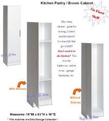 Set it up in a small nook or against an existing cabinet. White 16 Kitchen Pantry Bedroom Storage Cabinet Broom Closet Bath Organizer