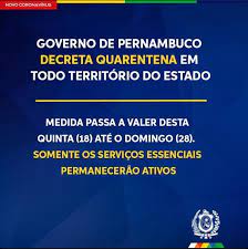 See more of sesc em pernambuco on facebook. Governo De Pernambuco Decreta Quarentena Mais Rigida A Partir De Quinta 18 03 Prefeitura Municipal De Triunfo