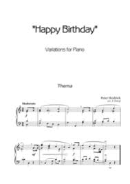Browse our 40 arrangements of happy birthday to you! sheet music is available for piano, voice, guitar and 19 others with 18 scorings and 7 notations in 16 genres. Peter Petrof Happy Birthday Variations For Piano Solo Free Sheet Music Download Pdf Free Sheet Music Piano