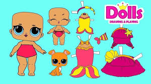 Coloring is not necessary and instructions are also detailed on the templates. Lol Surprise Paper Dolls Free Printable Doll Drawing Paper Dolls Diy Free Printable Paper Dolls