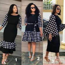 Black And White African Print Styles Choisissez 1 2 Ou 3 Il Sera Fabrique Et Expedie De Houston Au Texas V African Dresses For Women African Print Fashion Dresses Latest African Fashion Dresses