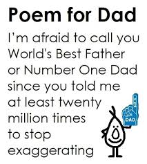 Poem For Dad Funny Father S Day Dad Poems Fathers Day Poems Father Humor