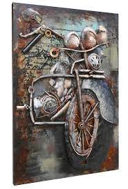 Vintage Metal Harley Davidson Motorcycle 3d Metal Wall Art Wall Decor Living Room Ash Wall Decor Wall Art Ca 3d Metal Wall Art Unique Wall Art 3d Metal Art