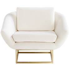 Luxe Modern White Armchair White Armchair Armchair Fabric Accent Chair