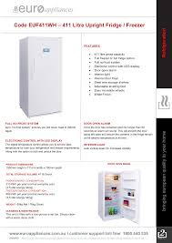 This is a simple explanation of how a refrigerator can stop cooling, even if there is nothing wrong with the fridge. Euro Euf411wh User Manual Manualzz