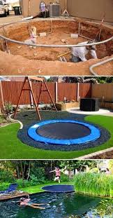 Trampolin Kinderspielplatz Garten Diy Hinterhof Kinder Garten