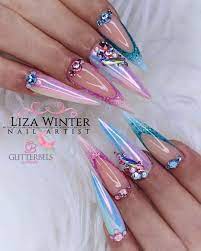 Pinky Promise Products Used Glitterbels By Annabel Glitterbels Monomer Glitterbels Glass Slippers Glitte Designer Nagel Nagelideen Nagel Ideen