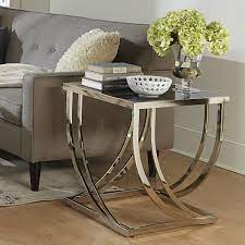 Simplihome warm shaker solid wood 20 inch wide rectangle rustic contemporary end side table in farmhouse grey with storage, 1 drawer and 1 shelf, for the living room and bedroom. Lucio Arch Curved Sculptural End Table Acessorios De Decoracao Para Casa Decoracao De Interiores Decoracao Hall De Entrada