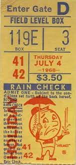 Rain Check Vintage Typography Ticket Design Vintage Ticket