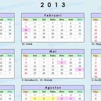 Perbedaan pertama nya adalah angka tahun. Kalender 2013 Indonesia Lengkap Dengan Libur Nasional Chocky Sihombing