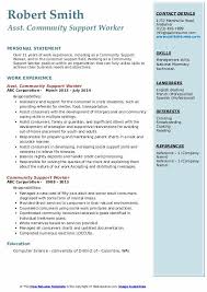 The builder supports the cv format & the templates are flexible. Community Support Worker Resume Samples Qwikresume