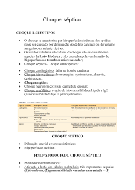 Manejo de fluidos na lesão pulmonar aguda secundária a choque séptico. Fisiopatologia Do Choque Septico Studocu