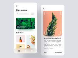 Plant Recognition Interface App Mobile Design Store Mobile Web Design