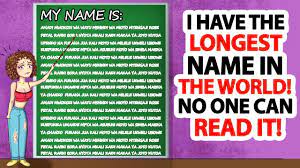 Check spelling or type a new query. I Have The Longest Name In The World No One Can Read It Youtube