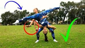 Gymnastics Acro Handcuffed To My Twin Challenge The Rybka Twins Acro Gymnastics Twins Amazing Gymnastics