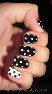 Black And White Nail Art Design Polkadotnails858 White Nail Designs Black Nail Designs Polka Dot Nails