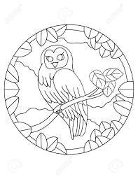 For centuries, in many cultures (eg tibet), the mandala is used as a tool to facilitate meditation. Owl Pattern Illustration Of Eagle Owl Mandala With An Animal Owl In A Circular Frame Coloring Page For Kids And Adults Predatory Bird In Nature Night Hunter Royalty Free Cliparts Vectors And Stock