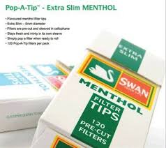 Swan Menthol Extra Slim Filter Tips Full Box 20 Packs Of 120 2400 Tips Buy Online In Malta At Desertcart