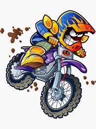 Motorcycle Cartoon Illustration Freestyle Motocross Motorcycle Racing Motorcycle Race Racing Motorcycle Vector Sports Sticker By Graffitistreet In 2021 Bike Art Bike Rider Dirt Bike
