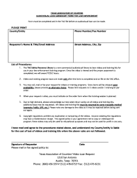 With our own professional sales team & project team for at least 10 over years experiences. Fillable Online County Audiovisual Loan Agreement Form Texas Association Of Counties County Fax Email Print Pdffiller
