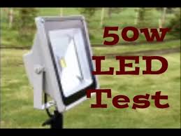 50w Watt Led Smd Indoor Outdoor Flood Light Brightness Test Youtube