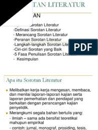 Barangkali anda memerlukan surat tersebut. Sorotan Literatur Presentation Cti