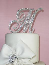 Crystal Monogram Wedding Cake Toppers Swarovski By Panachebride 99 00 Cake Topper Wedding Monogram Monogram Wedding Cake Monogram Cake Toppers