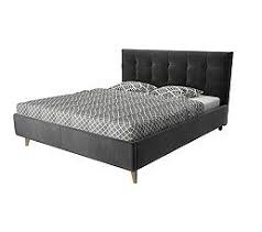 Lit 160x200 Cm Japp 2 Gris Lit Facile Grande Tete De Lit Tete De Lit Capitonnee