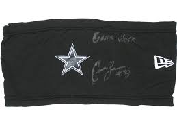 Cameron Lawrence Game Worn Signed Dallas Cowboys New Era Headband Big Dawg Possessions Game Wear Dallas Cowboys New Era