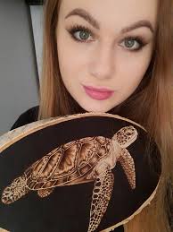 Grounded sea turtle art with iridescent watercolor