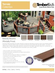 Choose the best deck builder in calgary, alberta. Timbertech Terrain Capped Composite Decking Deck Rail Supply