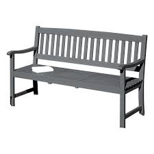 Sunfun Svenja Holzbank 150 Cm Used Anthrazit Integrierter Klapptisch Gartenbank Holz Holzbank Holz
