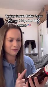 Trying Sweet Baby Ray’s Honey Chipotle BBQ Sauce 🇺🇸  #american#british#tastetest#fyp#foryou#foryoupage#viral#trending
