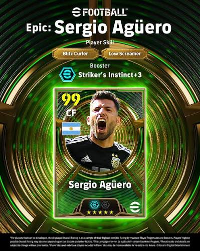 Agüerooooo! Sergio Agüero makes his debut in eFootball™ 🎉 The striker who  has left a legacy of legendary moments is here as a new Legend! Keep an eye  out for the special