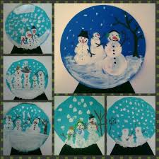 Schneekugel Mit Schneemannfamilie Kunst Klasse 1 Klasse Kunst Mit Schneekugel Schnee Kunst Grundschule Basteln Mit Kindern Winter Winter Kunstprojekte