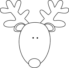 Black And White Deer Clipart Images Reindeer Black And White Clipart 07 Jpg 500 488 Christmas Drawing Reindeer Head Christmas Art