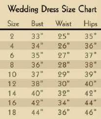 specific wedding dress sizing chart davids bridal size