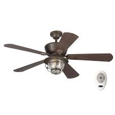 The clean lines of the metropolitan model consist of two 24 inch fans mounted on a single frame. Harbor Breeze Merrimack Antique Bronze 52 In Indoor Outdoor Ceiling Fan 5 Blade In The Ceiling Fans Department At Lowes Com