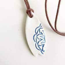 Surfboard Aromatherapy Pendant Essential Oil Beach Necklace Etsy Surf Necklace Diy Necklace Designs Handmade Ceramics