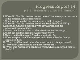 Progress report 9 summary & analysis. Ppt Flowers For Algernon By Daniel Keyes Powerpoint Presentation Free Download Id 2840412