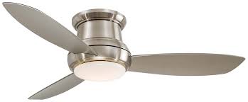 Progress ceiling fan without light in white finish. Minka Aire Concept Ii 52 Led Flush Mount Ceiling Fan In Brushed Nickel Lightsonline Com