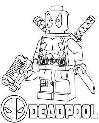 The main characters are made up of blocks, where their number determines which numbers they represent. Deadpool Lego Minifigure Coloring Sheet Topcoloringpages Net