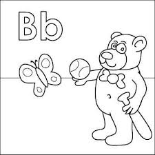 Letter B Coloring Page Bear Bat Ball Butterfly From Http Www Coloringpages4u Alphabet Coloring Pages Letter B Coloring Pages Kindergarten Coloring Pages