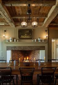 12 Awesome Rustic Style Lighting Fixture Ideas To Complete Your New Cottage Startling Rustic Li Colonial Dining Room Rustic Dining Room Dining Room Fireplace