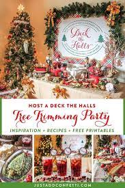 Deck The Halls Tree Trimming Holiday Party Recipe Tree Trimming Party Holiday Party Printables Free