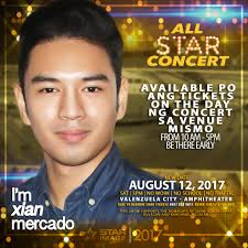 Your next Online Superstar Heartthrob! Meet Xian Mercado at the  #StarImageAllStarConcert2017 You can buy tickets at any SM/Cinema Tickets  Nationwide or Go to the venue